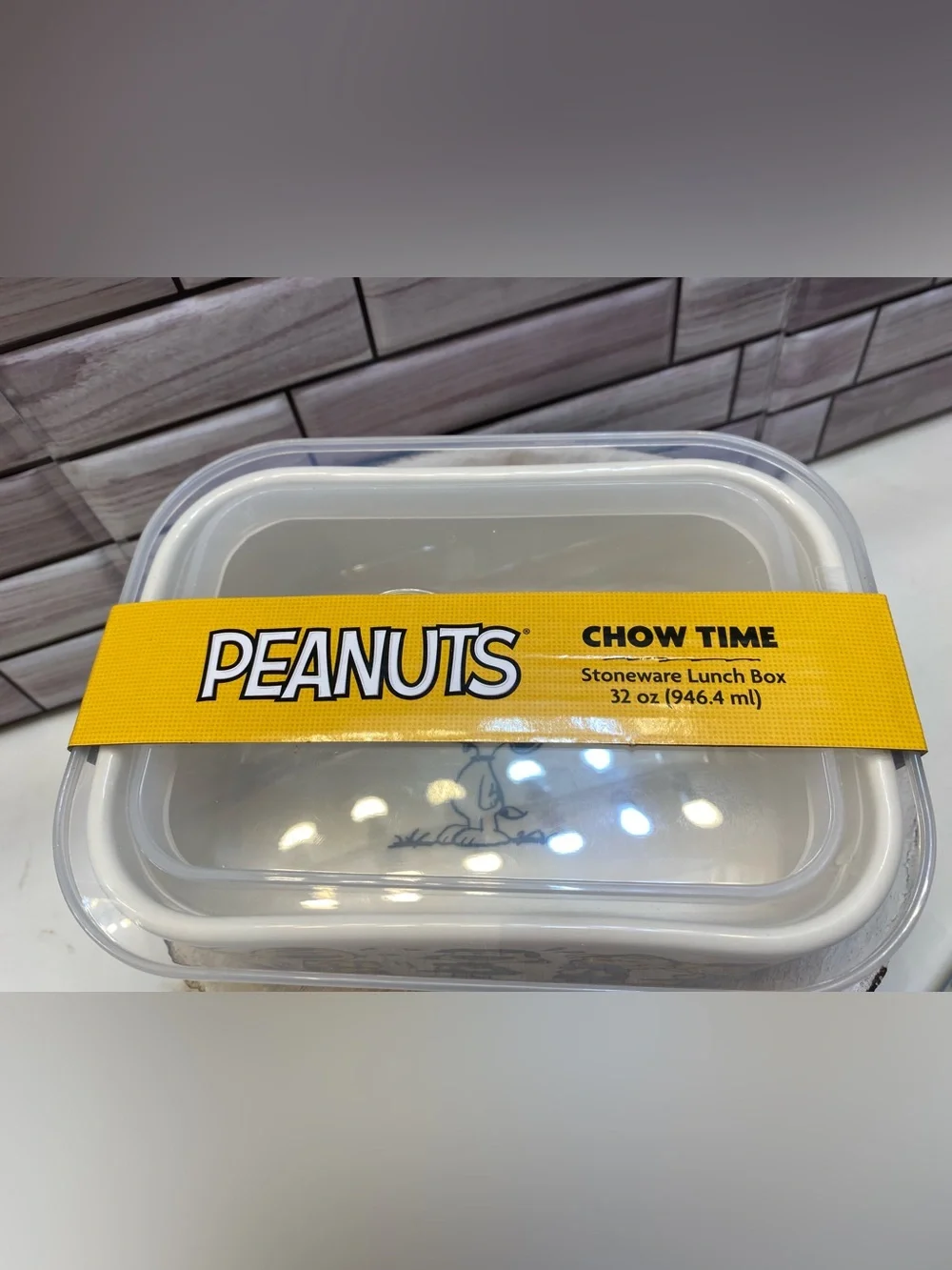 Peanuts Snoopy & The Gang  ❤️(2) CHOW TIME Lunch Box Storage & Lid NEW
